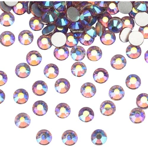 Jollin Crystal Flatback Rhinestones for Crafts 2.4mm SS8, Light Purple AB
