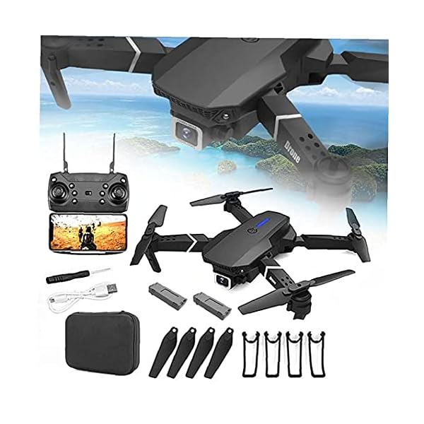 FMHCTN GPS Drone E88 Pro Faltbare GPS Drone mit 4K-Kamera für Erwachsene, Quadcopter mit Brushless Motor, Tragetasche… – Bild 7