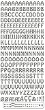 Inhalt: 1 Bogen Reliefsticker \'Buchstaben\', 10 x 23 cm Silber