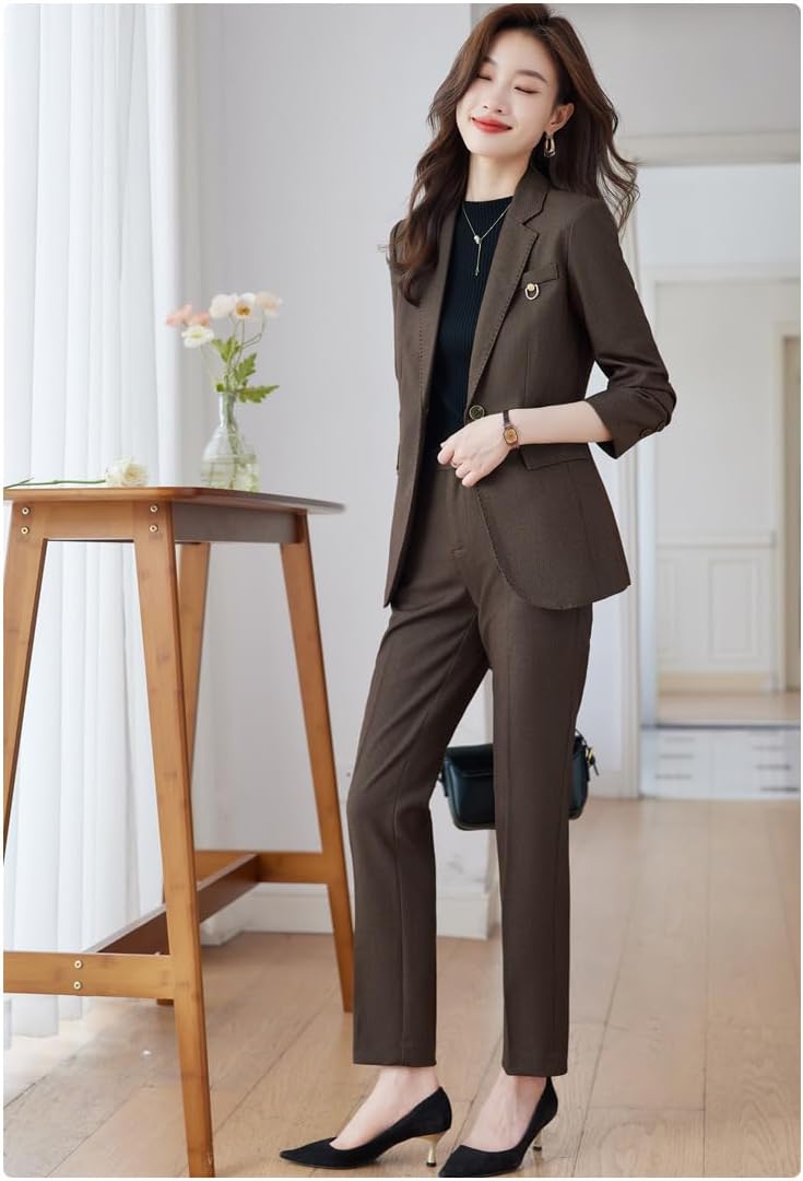 ✨極美品✨ スーツカンパニー ダブルジャケット パンツスーツ ブラウン 38 M ✨極美品✨ スーツカンパニー ダブルジャケット パンツスーツ