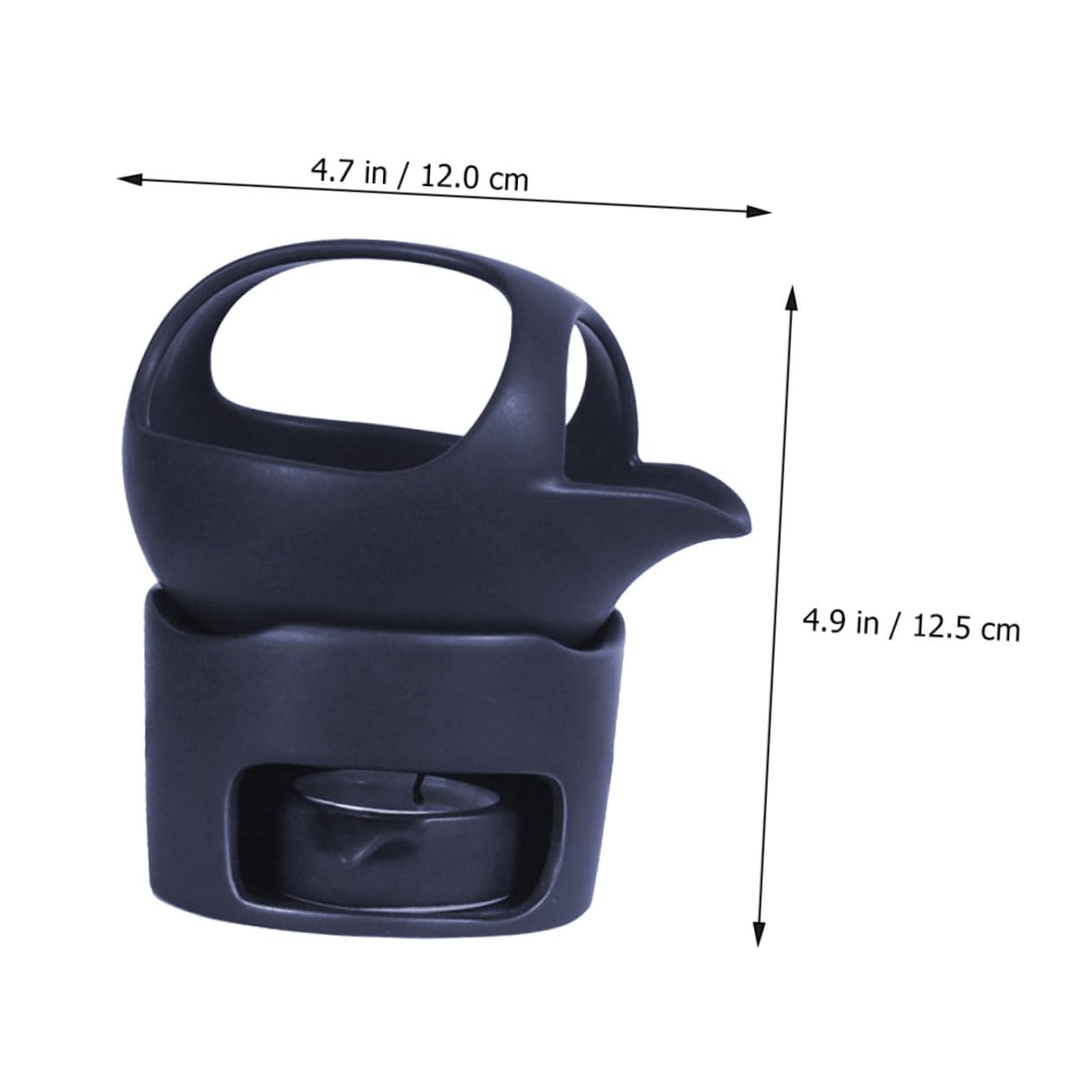 TOYANDONA Mini Tetera y Infusionar Té Marrón Ligera y Portátil de Cerámica Soporte para Vela, Herramienta Práctica para Hornear en Casa