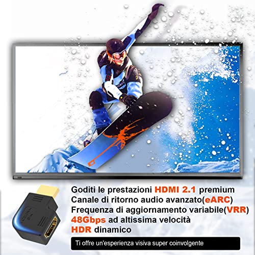 VCELINK 8K HDMI 90 and 270 Degree Angled Adapters Combo - Image 3