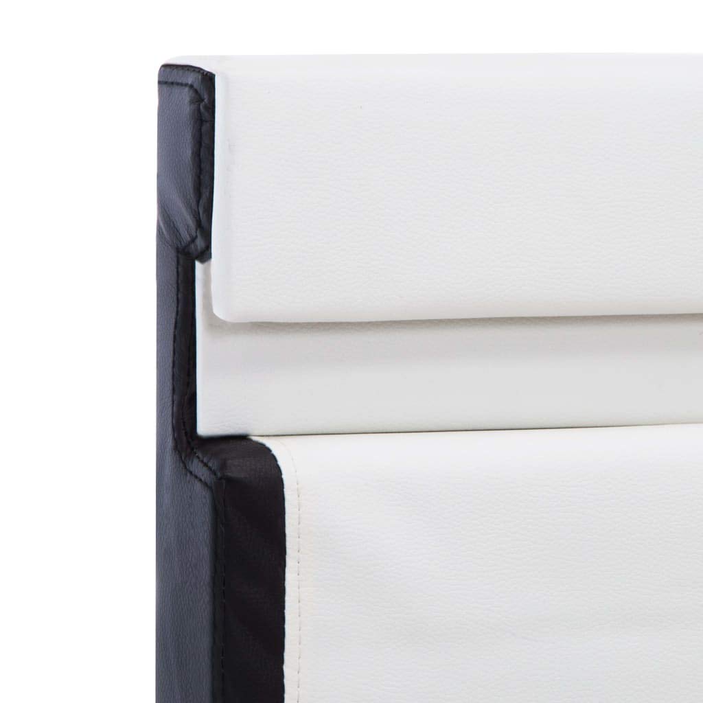 ekoskóra MDF z LED regulowanym podświetleniem platforma 120x200 cm biały | Rama łóżka z LED Biała Sztuczna Skóra 120x200 cm z Paskiem LED i Pilotem Mocna Konstrukcja MDF