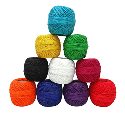 10 Pieces Thread Mercer Cotton Crochet Thread Yarn Craft Tatting Knit Embroidery