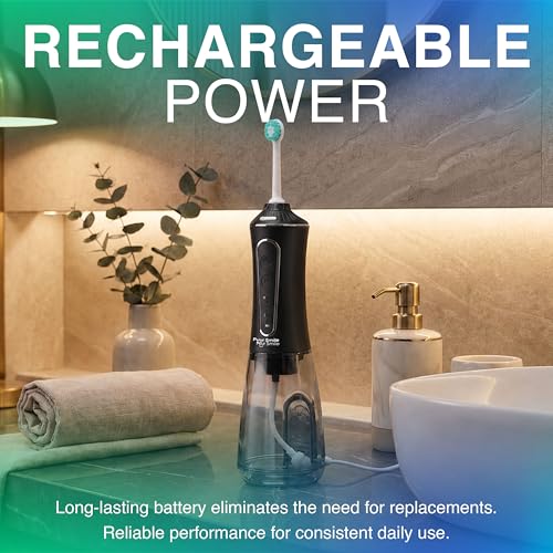 Image of Portable Water Flosser Cordless by Puur Smile - Advanced Dental Care for a Healthier Mouth, Gum, and Teeth - IPX7 Waterproof Oral Irrigator | 7 Replacement Tips, Travel-Friendly, Rechargeable