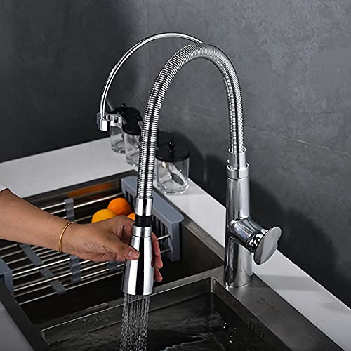 Mitigeur de cuisine avec support fixe et douchette extractible pratique