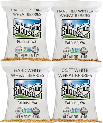 Palouse Brand Certified Glyphosate Free Wheat Berries Multi Pack | 72 lbs