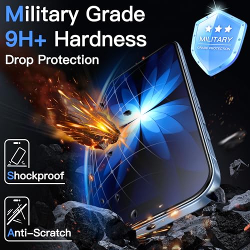 Image of JETech Full Coverage Tempered Glass Screen Protector Guard for iPhone 17, AR Anti-Reflective Coating, Black Edge, Anti-Fingerprint & Auto-Align Installation, Case-Friendly, 2-Pack