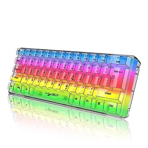 Teclado Transparente V700T con Retroiluminación RGB de Alta Visibilidad para Windows