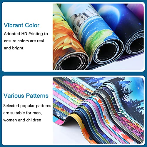 Desk Mat,Large Mouse Pad 35''×15.6''×0.12'' Xxl Extended Gaming Mouse Pad Mat With Non-Slip Base Stitched Eges Mousepad For Computer,Office,Keyboard And Laptop - Forest Moon #TOP5