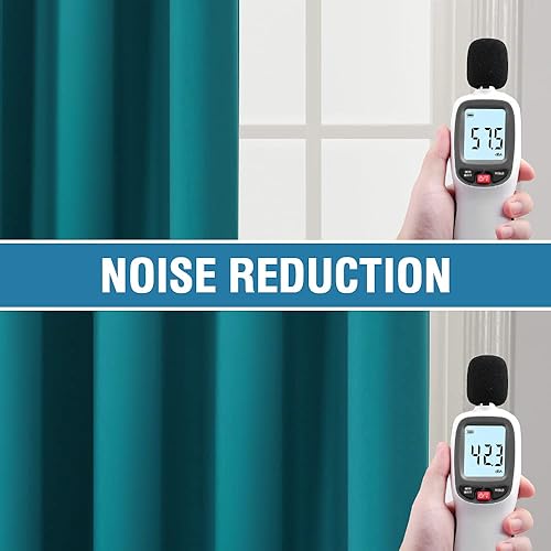 Miniatura 7 de H.VERSAILTEX - Cortinas con 100% de opacidad para dormitorios, salas de estar, con aislamiento completo de luz y calor, con forro negro, set de 2