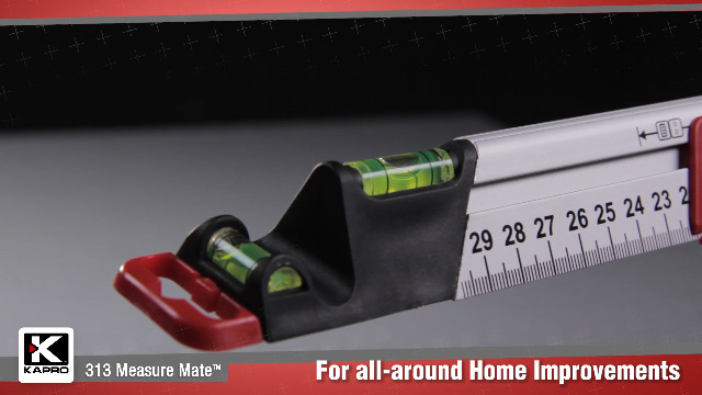 Kapro - 313 Measure Mate - Ultimate Home-Improvement Tool - with Level and Ruler - Features Sliding Markers and Knife Guide - Includes Nail Gripper and Drill Bit Gauge - 48 Inch - Image 8