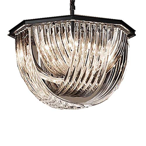 Xiao Fan Lámpara de Techo de Cristal de Estilo Moderno, nórdico, araña de Cristal, Dormitorio, Hotel, LED, Vidrio