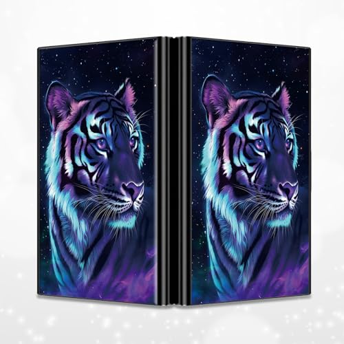 Slim Credit Card Holder, Tiger RFID Blocking Metal Wallet for Men & Women, Aluminum Minimalist Hard Case Pocket-Sized Business Cards Organizer (Fits Up to 10 Cards)4