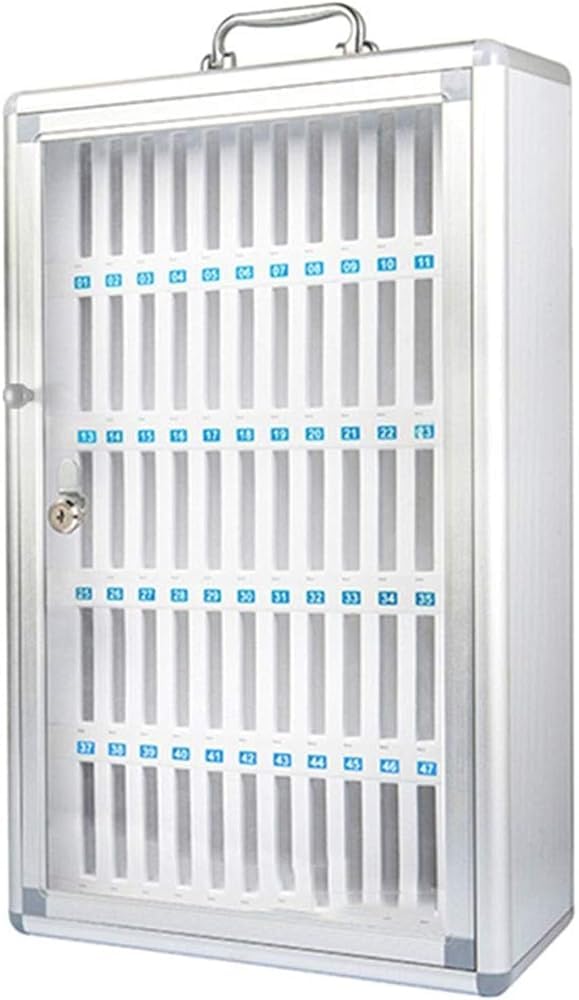 JingNian Transparent Mobile Phone Storage Cabinet Safe Deposit Box School Factory Examination Work Lock With Numbered Locker(Size:60)