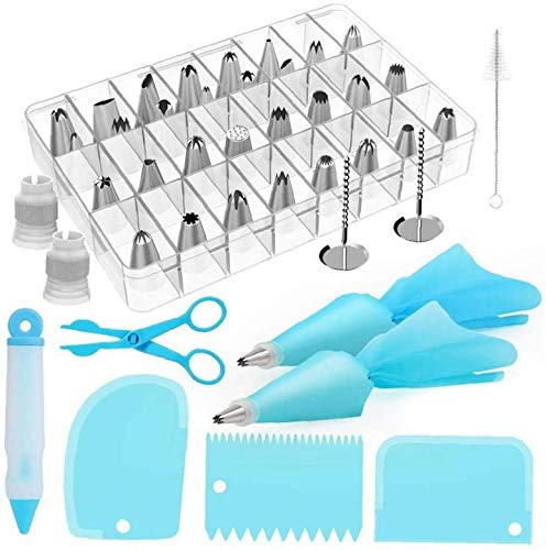 kit di forniture per decorazioni torte numerate in silicone, set di 42 pezzi