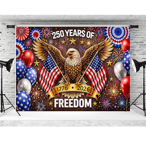 Fondo Fotográfico 250 Años de Libertad 10x8ft Rojo miniatura 2