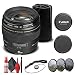 Canon EF 85mm f/1.8 USM Lens (2519A003) with Filter Kit, Lens Pouch, Cap Keeper, and Cleaning Set (Renewed)