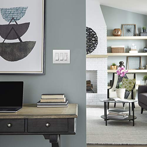 Image of Legrand - Pass & Seymour Radiant 4 Way Light Switch, 15 Amp Wall Light Switch with Rocker Switch, White Decorator Light Switch, TM874WCC6, 1 Count (Pack of 2)
