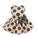 Fitwarm Vintage Pink Polka Dot Dog Dress for Pet Clothes Vest Shirts, Large