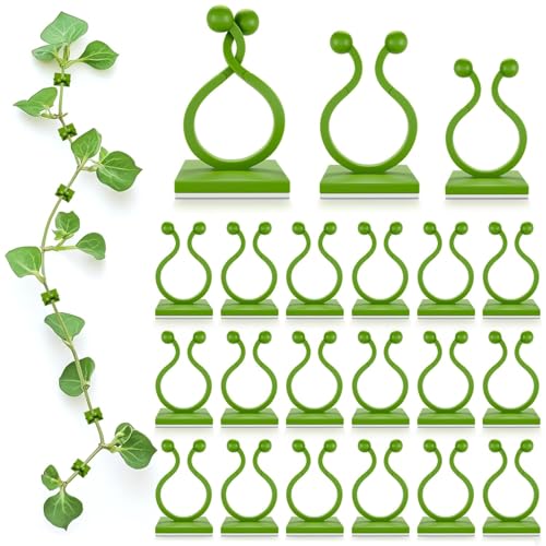 Plant Wall Clips for Climbing Plants 110 Pcs - Pothos Plant Climber Support Large Medium Small Sizes Wall Clips for Support Strong Self-Adhesive For Indoor Plants Cable Management & Plant Holder