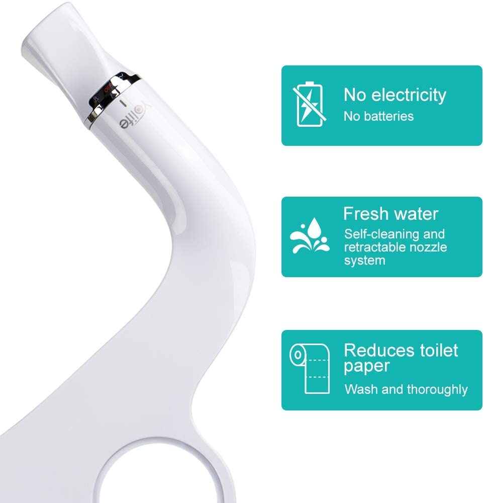 Bidet Portatile Yolife - Doppio Ugello Non Elettrico, Per Pulizia Posteriore E Femminile, Installazione Facile