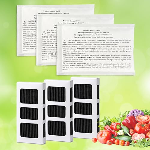 3 Pack PK-1 Produce Saver FRPAPKRF2PK And 3 Pack PAULTRA2 Air filters for Frigidaire and Electrolux PD00044143 PS12364179 EAP12364179 AP6285787 4582822 242047805 5303918847 FIN-A004