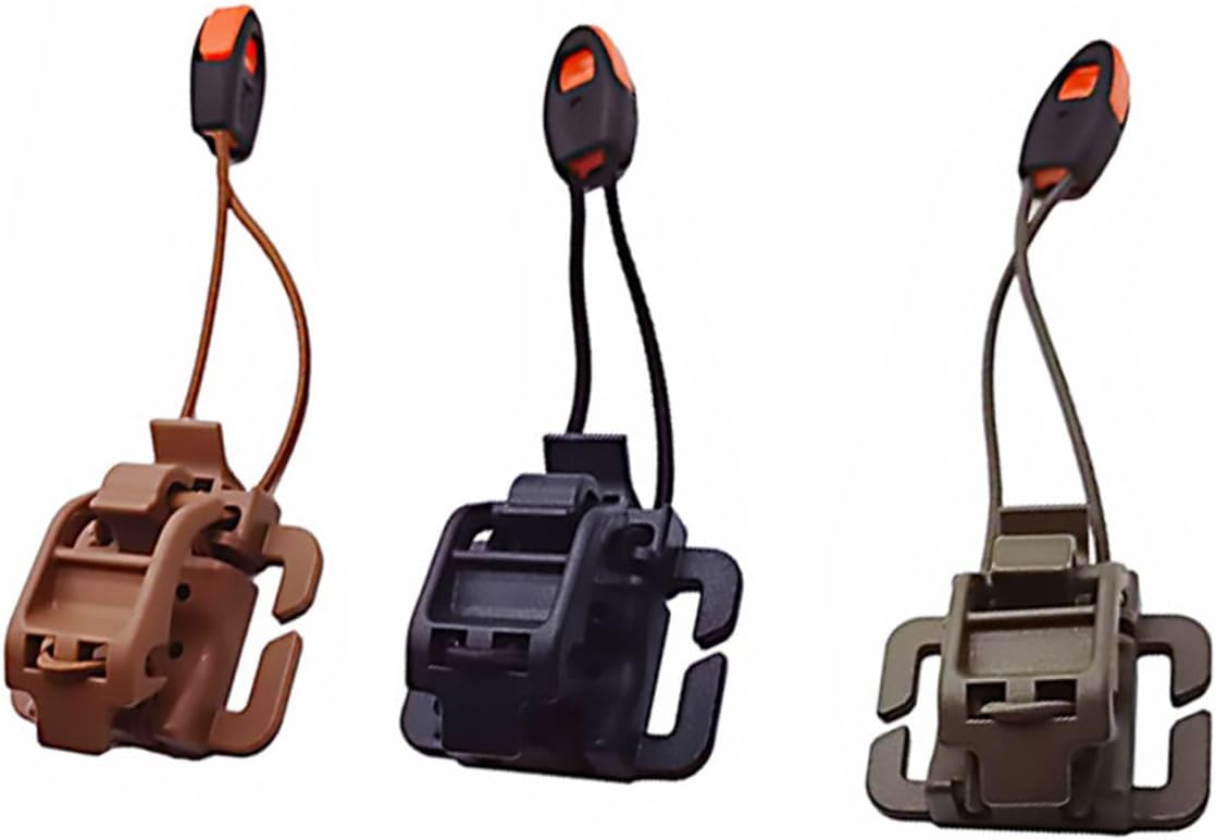 Milisten 9pcs Whistle Fixed Clip for Flashlight Buckle Backpack Straps and Outdoor Gear Management Release for Hiking Camping and Travel Activities