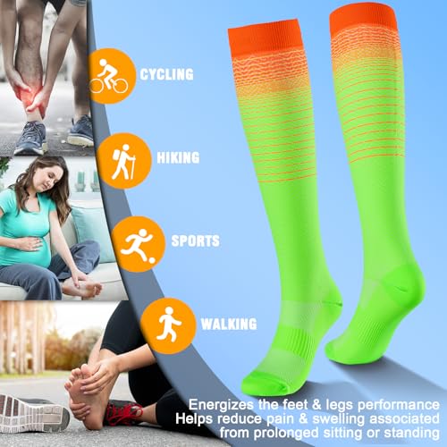 Image of bropite Compression Socks for Women &Men Circulation-Support Knee High Socks 20-30 mmhg-Best for Running,Medical,Nurse,Travel