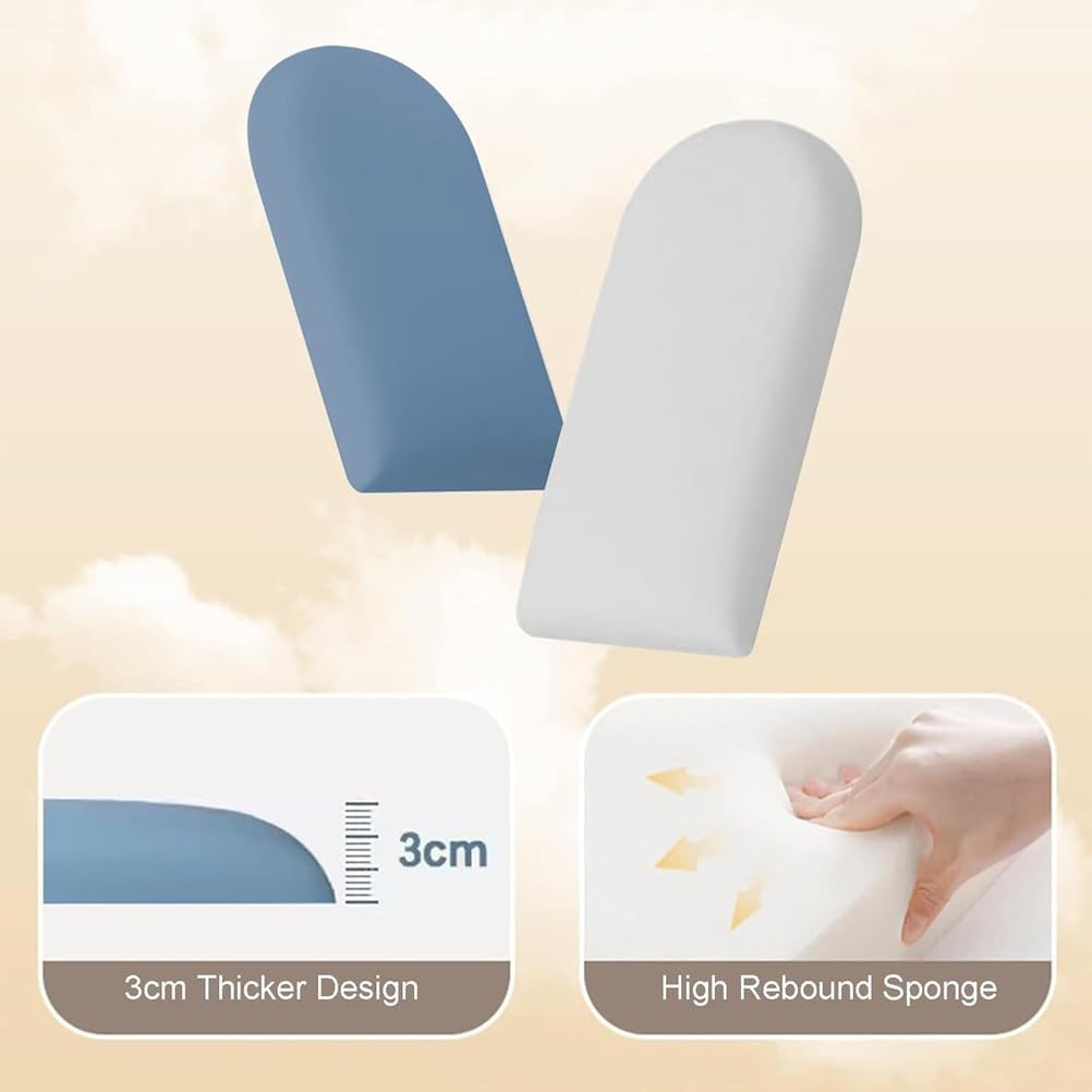 3D Peel and Stick Headboard - Anti-Collision Wall Padding, Sponge Upholstered Panels for Bedroom Decor, 80 cm, Stylish Wall Design, Easy Installation