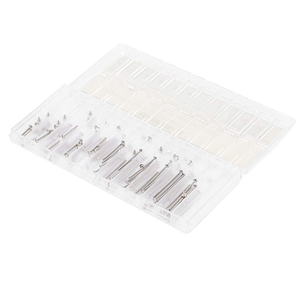 Sorandy Federsteg für Uhren, Schraubentyp, Federsteg aus Edelstahl, Professionelles Zubehör für Uhrenreparaturwerkzeuge, Gold/Silber, 1,5 Mm, 55 Stück, Ideal für Uhrmacher-Reparaturen