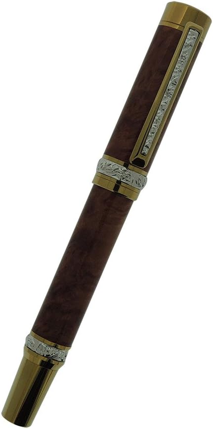 Roman Harvest Fountain Pen - Gold Titanium Woodturning Project Kits