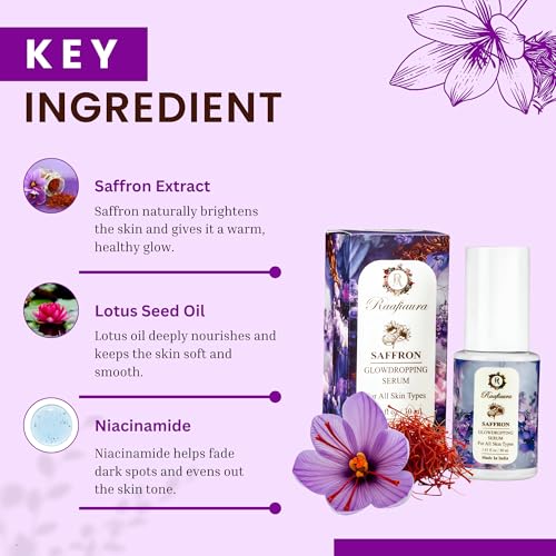 Image of Saffron Glowdropping Serum | Saffron Serum | for Glow & Brightening Skin | for All Skin Types | Men & Women | 30ml