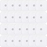 24 Pack TENS Unit Replacement Pads, Long-Lasting Snap Electrodes Latex-Free TENS Pads Set Compatible with Most TENS EMS Devices Using 3.5mm Button Lead Wires