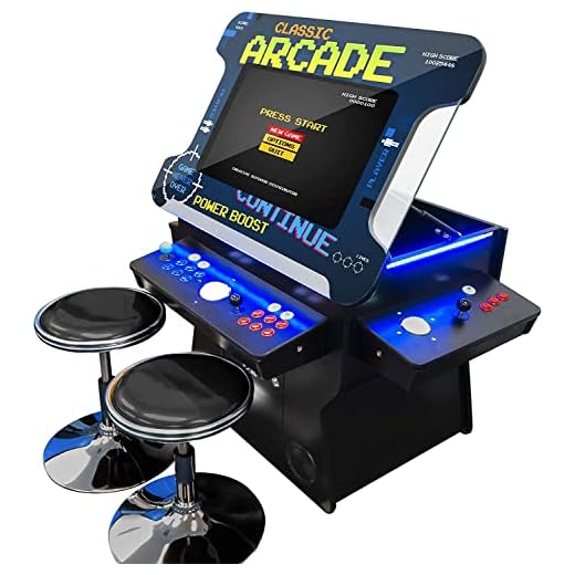 Creative Outdoor Distributor Arcades Full Size Commercial Grade Cocktail Arcade Machine | 2 Player, 1162 Games Kid, 26" LCD Lifting Screen | 3 Sided | 4 Sanwa Joysticks |Trackball | 2 Stools Included
