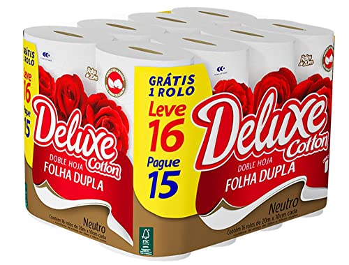 Papel Higienico Folha Dupla Deluxe Ultra L16P15 20M