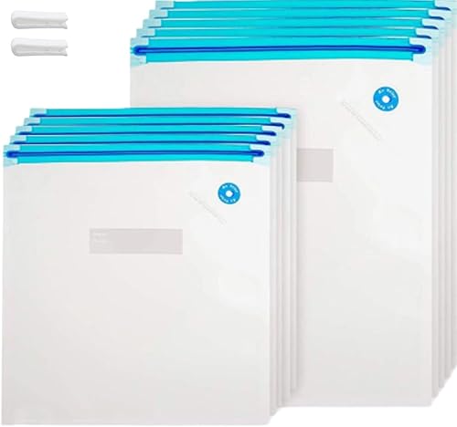 SousBear Bolsas reutilizables con cremallera al vacío, 40 unidades, almacenamiento de aspiradora resellable, bolsas de vacío al vacío, preparación