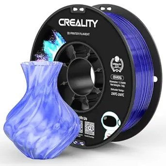 Official Creality PETG 3D Printer Filament 1.75mm 1KG (2.2lbs), High Precision, Strong Toughness, Odorless, Better Flow, Moistureproof 3D Printing CR PETG Filament, Translucent Light Blue
