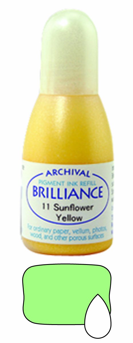 Tsukineko Brilliance Re-Inker - Pearlescent Lime, 2 ml
