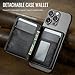Defencase for Magsafe Wallet Magnetic Card Holder RFID Blocking, PU Leather Minimalist Phone Wallet for MagSafe Phones and Cases for iPhone 17/16/ 15/14/ 13/12/ Pro/Max/Plus/Air, Black