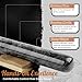 Flexzion Dowel Rolling Pin, 11-inch Black Marble with Wooden Holder Base Stand, Marble Rolling Pin for Baking Pastry Pizza Dough Roller Fondant Cookie Pie Crust Pasta Bakery Roller Pin