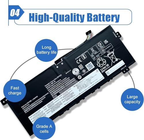 Image of L18M4PE0 7.72V 51W /6610mAh Laptop Battery Compatible with Lenovo Yoga C740-14IML Series Notebook 5B10W67296 5B10U40209 L18L4PE0