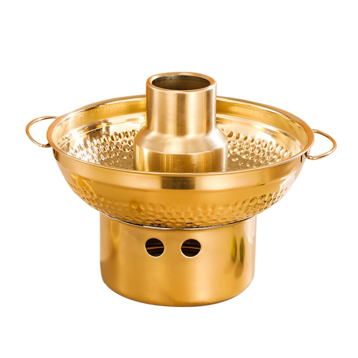 Pentola Per Fonduta Dessert in Acciaio Inox 20 Cm Fondo Rapido Conduzione Calore, Bordi Arrotondati Sicuri, Pentola Multiuso Per Cucina e Ristorante, Monodose Per Cioccolato e Formaggi