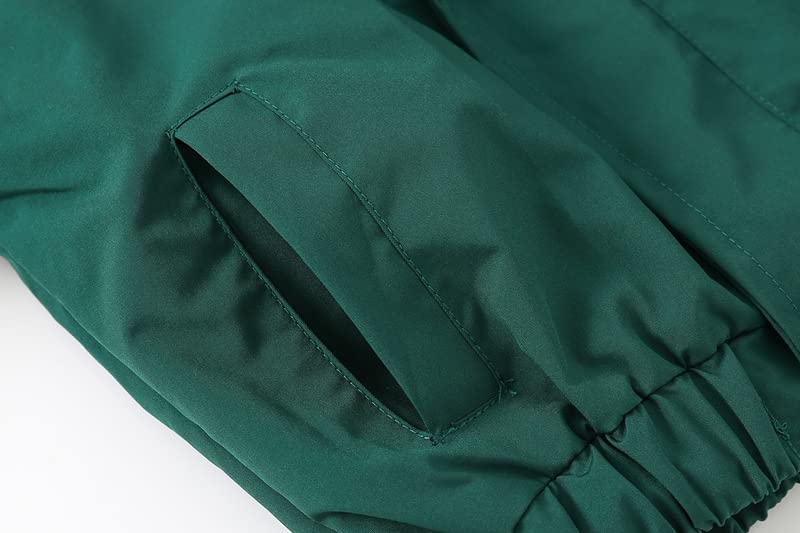 Meufam Boys Girls Color Block Hooded Zipper Windproof Lightweight Long Sleeve Active Jacket Rain Coat Windbreaker for Kids4