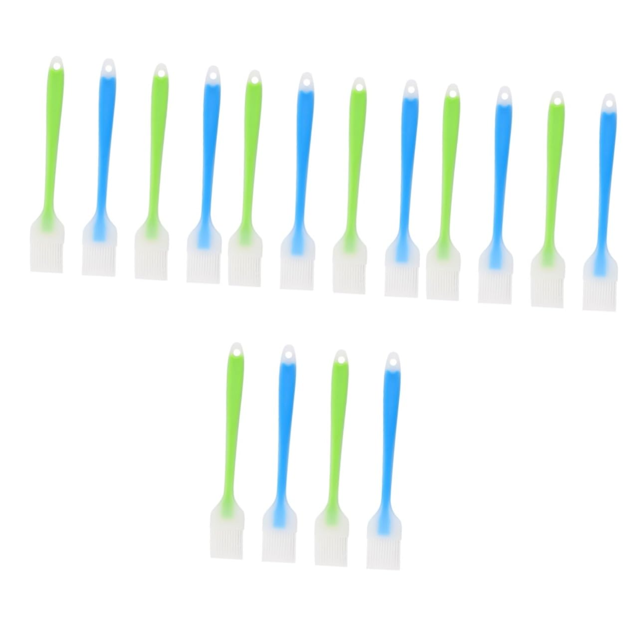 Mikikit 16pcs Silicone Basting Brush Handheld Grilling Baking Tool for Oil Sauce and Marinade Ergonomic Design Dishwasher Safe for Bbq Outdoor Cooking and Pastry Applications