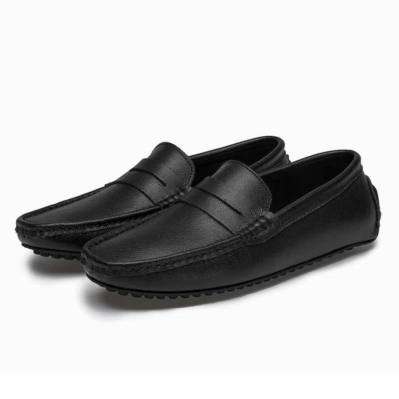 Mens Loafers Shoe Genuine Leather Stitching Details Penny Driving Loafer Anti-Slip Flat Heel Comfortable Outdoor Slip-on3