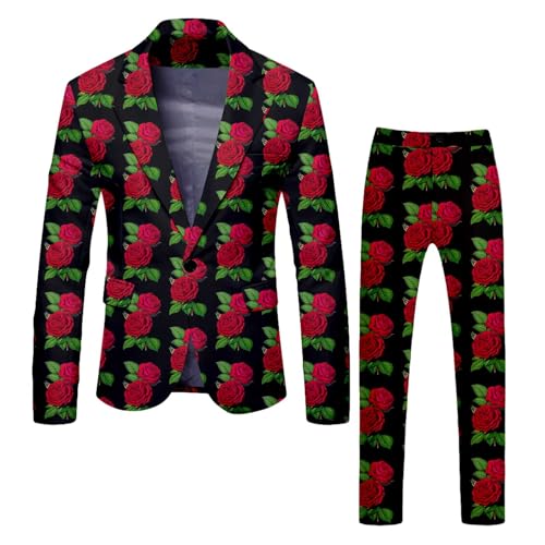 Costume de Saint-Valentin pour homme : tenue chic à motif cœur pour une soirée romantique réussie