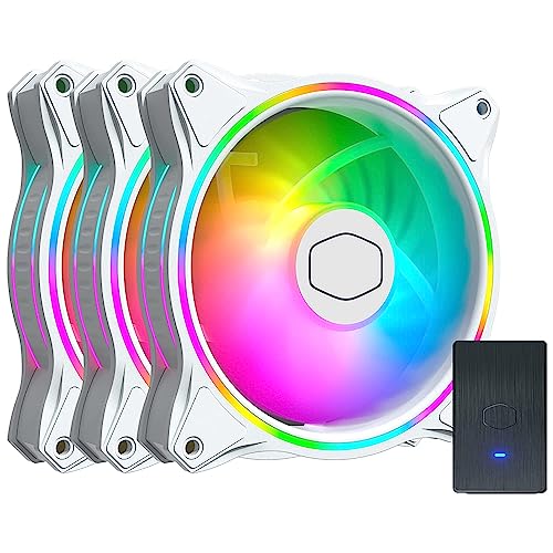 Ventilador para carcasas de computadora MF120 Halo White para setups de juego y zonas de estudio