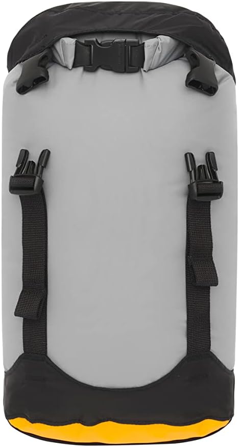 Evac Compression Dry Bag - Award Winning Dry Bag - Lightweight - Roll Closure - Recycled Fabric - Hiking & Paddle Sports, Highrise Grey, X-Small
