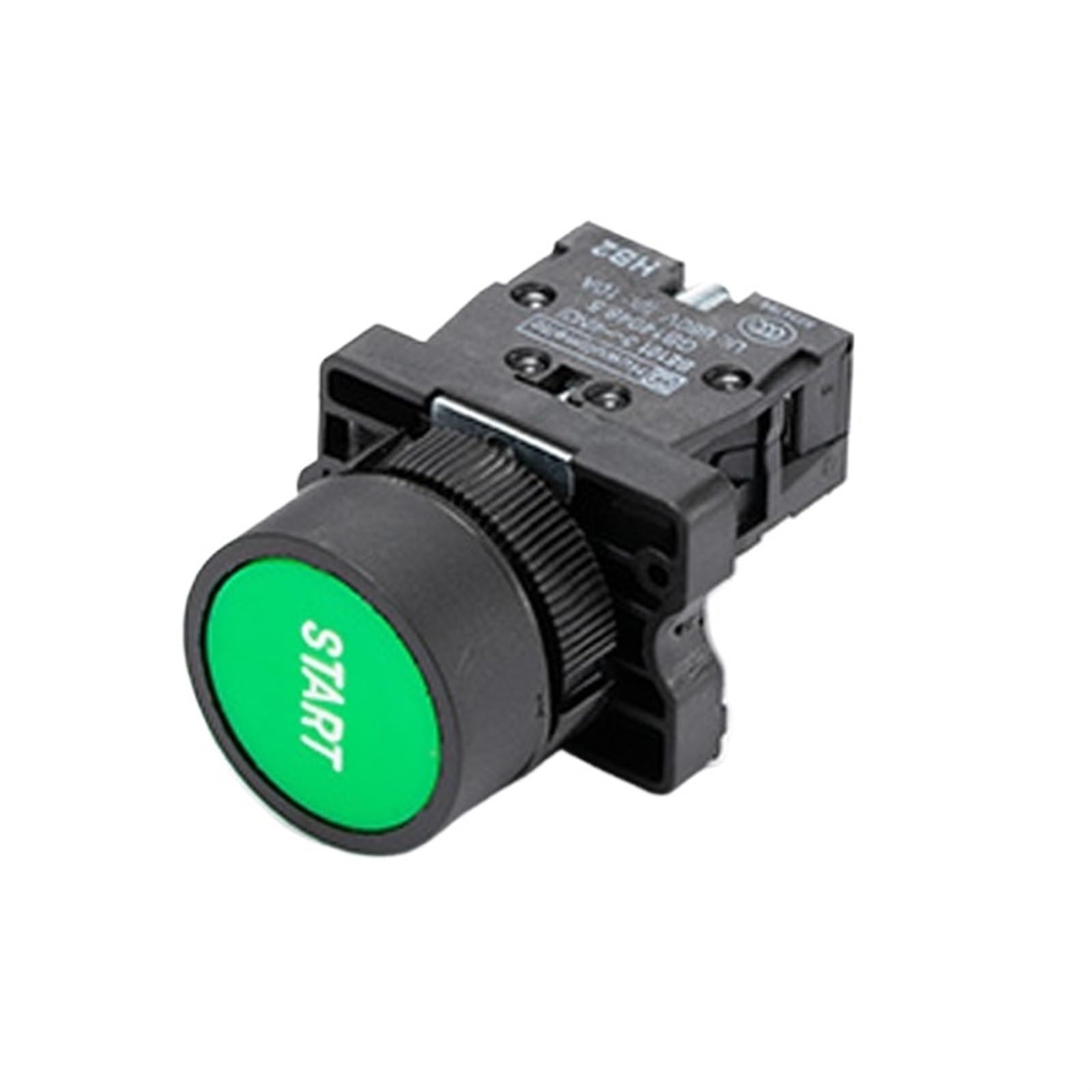 IDGTTLDF 22mm XB2-EA Push Button Switch Start/Stop Black/White Arrow 10A/415V Self-Reset/Momentary Symbol Button Switch(Start)